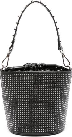 John Richmond stud-embellished bucket bag - women - Polyurethane/Brass - One Size - Black