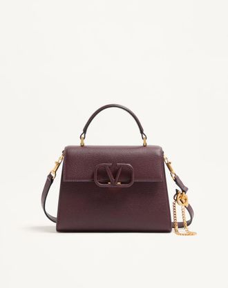 Valentino Garavani Small Vsling Grainy Calfskin Handbag Woman RUBIN UNI
