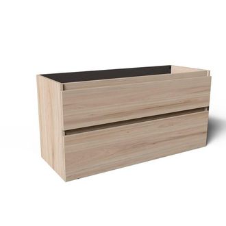 Saniclass Vita Badkameronderkast - 120cm - 2 lades - greeploos - licht eiken