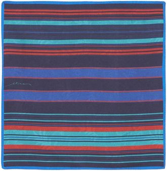 Etro reversible pocket square - men - Silk - One Size - Blue