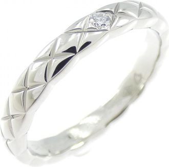 Chanel Platinum 950 Band Ring (Pre-Owned)