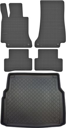 OEM Juego De Alfombrillas De Goma Para Coche Y Maletero Para Mercedes Clase C W205 Estate A Partir De Octubre De 2014