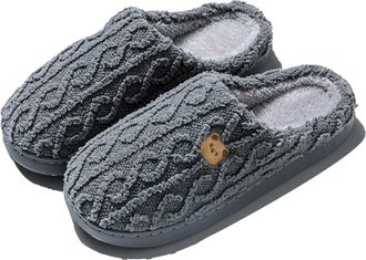 Generic Womens Slippers Fuzzy Moon Womens Comfy Warm Couple Slip On Heart Cozy Clogs For Winter Cute Moon Star For Her Cozy House Slippers(Grey, 6)