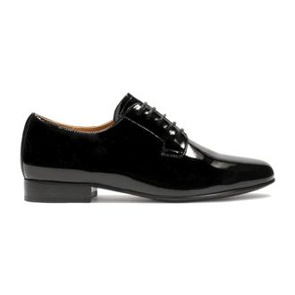 Kazar Dames veterschoenen gelakt half - Dames - Veterschoenen - Zwart - 37 EU - Leer - Schoenen