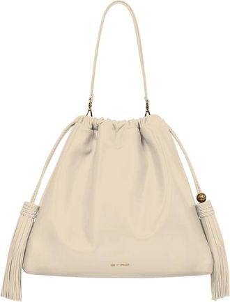 Etro Kalispera Grote Tas met Trekkoord - Dames - Handtassen - Beige - ONE Size - Leer - Tassen