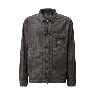 C.P. Company Chambray Long Sleeve Zip Shirt - male - C.P. Company - Light Jackets - Blue - L - Jackets