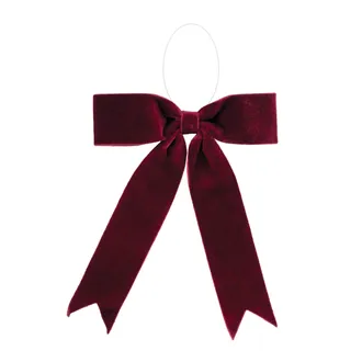 Melrose International Burgandy Red Holiday Bow (Set of 2) - Red
