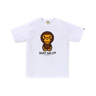 A Bathing Ape T-Shirts, male, White, Size: L Graphic Print Crew Neck T-Shirt