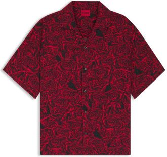 HUGO BOSS Oversized-fit shirt with digital print