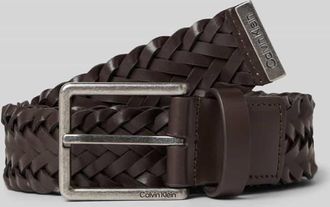 Calvin Klein G&uuml;rtel aus Nappaleder in Flecht-Optik in Dunkelbraun, Gr&ouml;&szlig;e 100