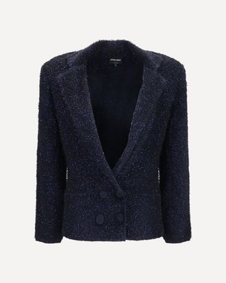 Giorgio Armani Metallic-fiber Viscose Single-breasted Blazer Female 44