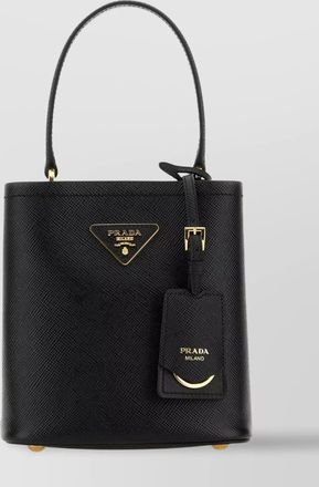 Prada small leather handbag panier