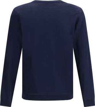 Roberto Collina Mens Cotton Crew Neck Sweater Navy