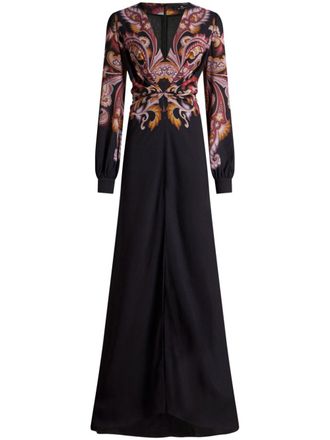 Etro printed dress - women - Fabric - 42 - Black