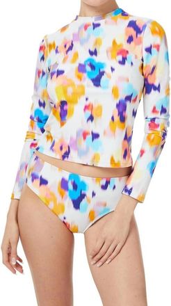 Change of Scenery Stephanie Rash Guard In Floral Ikat