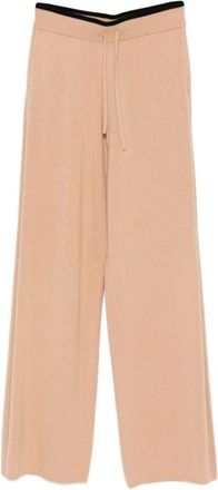Pinko Stijlvolle Broek in Roze - Dames - Wijde Broeken - Beige - M - Broeken