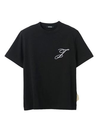 Jacquemus logo-embroidered T-shirt - unisex - Cotton - S - Black
