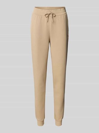 A|X Armani Exchange Slim Fit Sweatpants aus Baumwoll-Mix mit Tunneluzg in Camel, Gr&ouml;&szlig;e XL