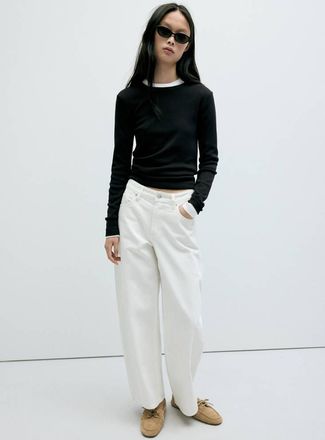 Mango Maglietta cotone avvitata nero - Donna - XXS - MANGO