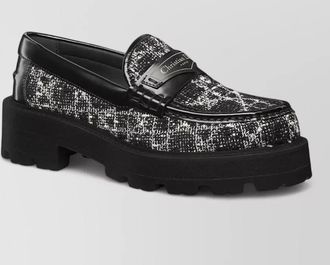 Dior loafers chunky sole round toe design