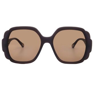 Chlo&eacute; Brown Oversized Ladies Sunglasses CH0121S 001 55