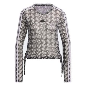 adidas (WMNS) adidas Dance Long Sleeve T-Shirt Asia Sizing Black White JI9790