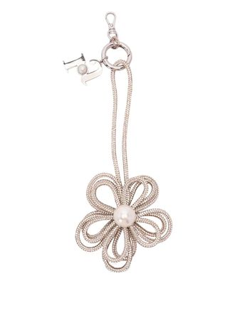 Rosantica Gaia keyring - women - Brass/Faux Pearl - One Size - Silver