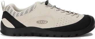 Keen Sneakers, male, Beige, Size: 10 US White Suede Sneakers with Quick Laces