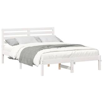 Berkfield Home Elegant with Headboard White 120 x 200 cm Solid pine wood