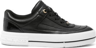 Michael Kors Schoenen, Dames, Zwart, 38 EU, Leer, Zwarte Casual Trainers Sneaker