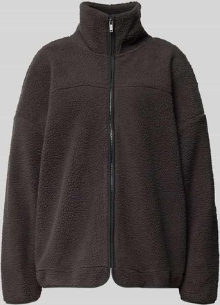 Noisy May Fleecejacke mit Stehkragen Modell COZY in Anthrazit, Größe XS