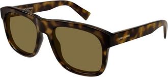 Saint Laurent SL 558 Zonnebrillen - Heren - Zonnebrillen - Bruin - 57 MM - Accessoires