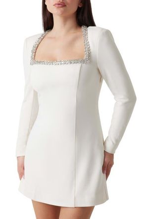 Marciano Frida Long Sleeve Minidress in White at Nordstrom, Size 4 Us