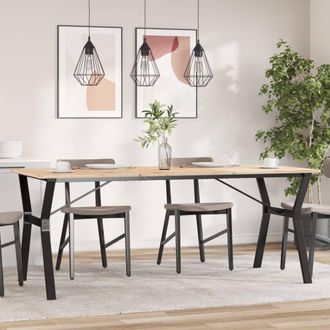 Berkfield Home Dining Table Legs Y-Frame 180x80x73 cm Cast Iron in Black | Size: 180 x 80 x 73 cm