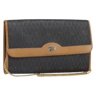 Dior Pre-owned Cross Body Bags, female, Black, Size: ONE SIZE Pre-owned Honeycomb Canvas Shoulder Bag