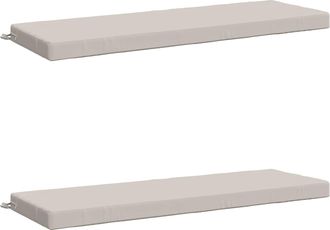 vidaXL Cojines Para Banco De 2 Piezas Soest 2 Uds. 100% Poli&eacute;ster Vidaxl