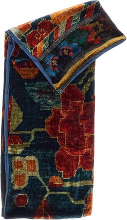 Pierre-Louis Mascia Multicolor Patchwork Geometric Intarsia Silk-Blend Scarf