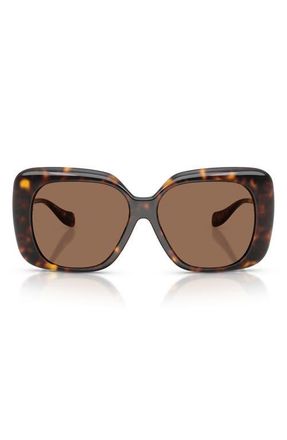 Versace 57mm Square Sunglasses in Havana /Dark Brown at Nordstrom