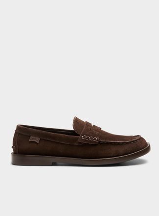 Camper Mens Don brown suede penny loafers Men