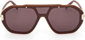 MCM Geometric Sunglasses in Opal Brown /Gold /Brown at Nordstrom