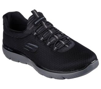 Skechers Mens Summits Slip-On Sneaker In Black/charcoal