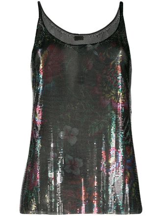 Paco Rabanne Top a fiori - Verde