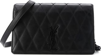 Saint Laurent Angie kleine leren schoudertas met ketting - Zwart