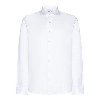 D4.0 Casual Shirts, male, White, Size: 2XL Cotton Knit Shirt