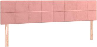 vidaXL Cabecero Con Led De Terciopelo Rosa 200x5x78/88 Cm Vidaxl