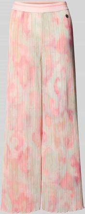 Marc Cain Hose im Allover-Look mit elastischem Bund in Pink, Gr&ouml;&szlig;e 36