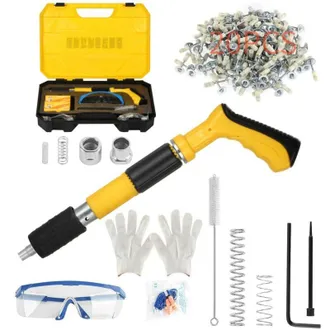 OEM Clavadora Manual Con 20 Clavos Redondos, 5 Velocidades - Clavadora Para Acero Y Hormig&oacute;n - Clavadora Port&aacute;til Para Proteger Techos/cables Con Guantes,