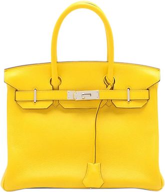 Hermès Borsa a mano Birkin Retourne 30 in pelle Clemence 2019 - Giallo