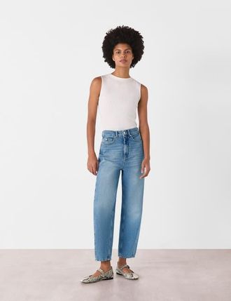 Whistles Authentic Barrel Leg Jean in Light Wash at Nordstrom, Size 30