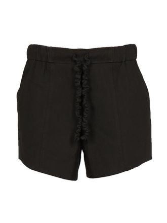 Ganni Black Solid Shorts